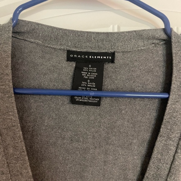 Grace Element Grey Button up Cardigan - Picture 2 of 3